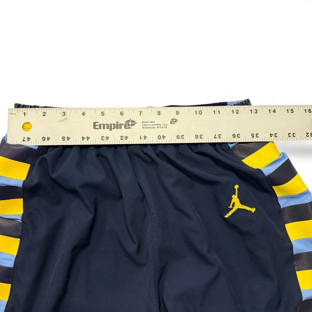 Jordan Marquette Basketball Shorts Mens‎ Small Navy Yellow Nike NCAA College